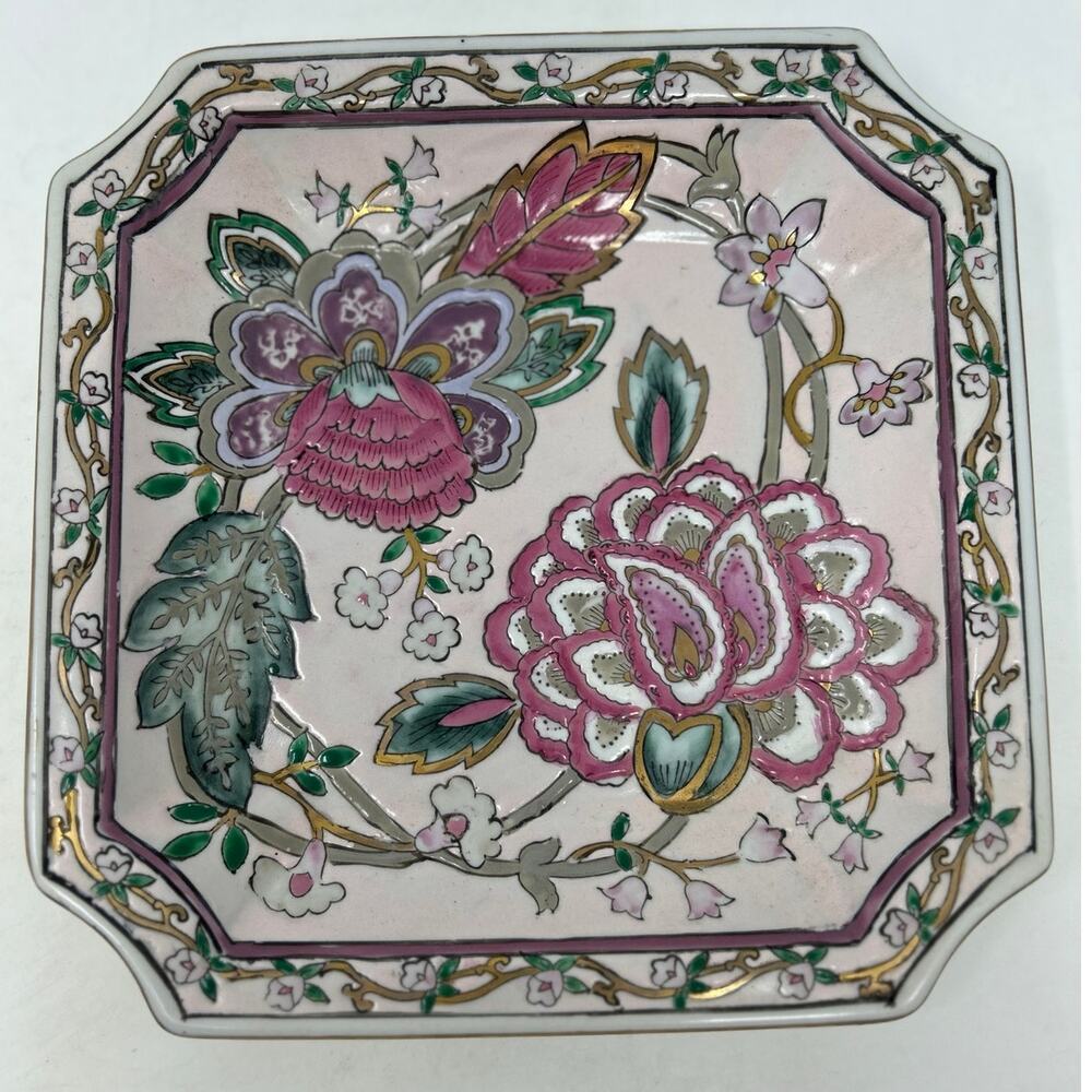 Classic Traditions a‎ JC Penney Exclusive Floral Decor Plate Pink Green